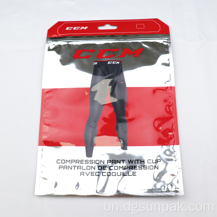 গার্মেন্টস স্লাইডার ফ্রস্টেড জিপার প্লাস্টিকের ব্যাগ